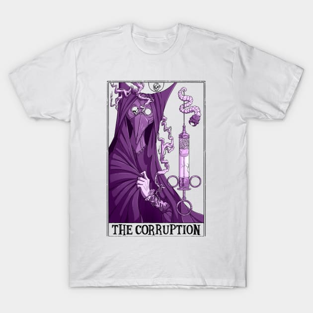 The Corruption Tarotesque (light) T-Shirt by Rusty Quill